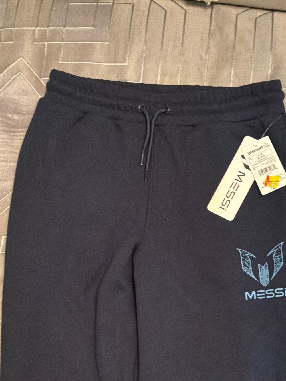 Messi Kids Black Sweatpants with Logo
